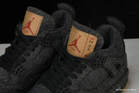 NRG - AO2571-001 AO2571-001 Air Black Levis Retro 4  Levis Denim Jordan 0209